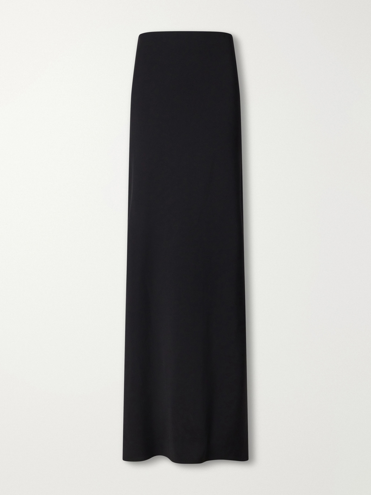 Colleen Allen Ruched Stretch-crepe Maxi Skirt In Black