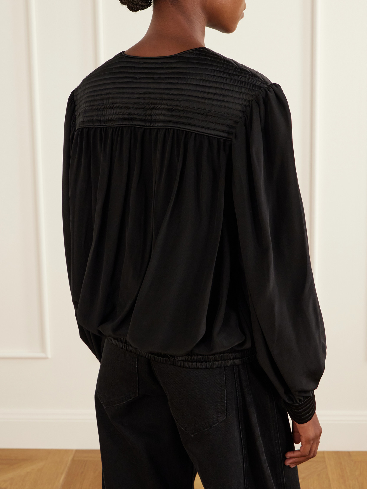 Dovane Silk-Satin Blouse