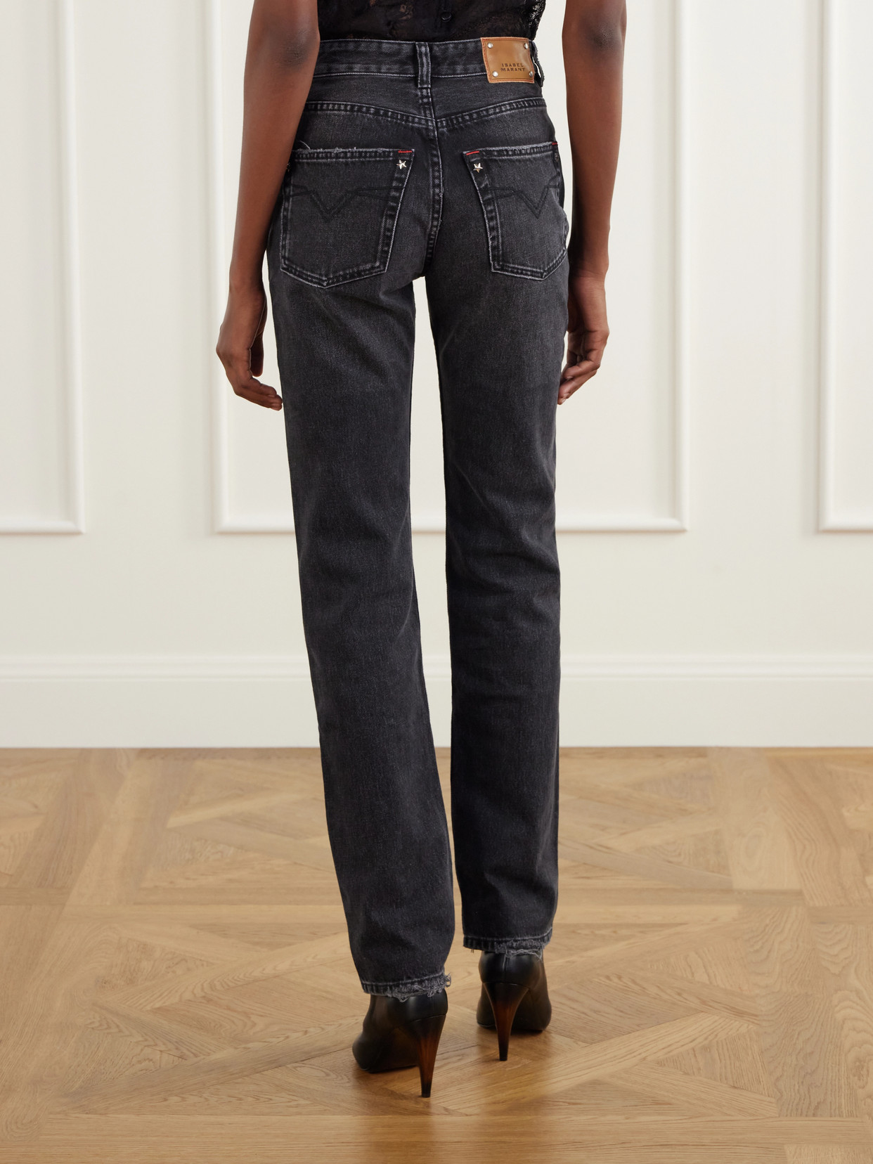 Daya Mid-Rise Straight-Leg Jeans