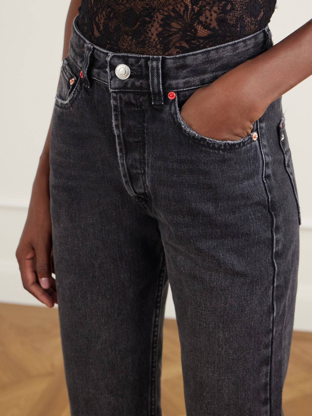 Daya Mid-Rise Straight-Leg Jeans