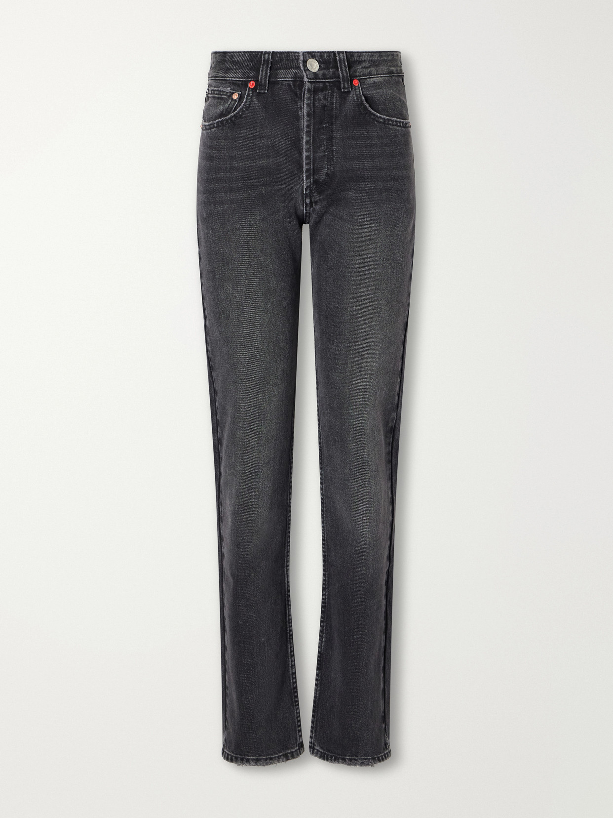 Isabel Marant Daya Mid-rise Straight-leg Jeans In Gray