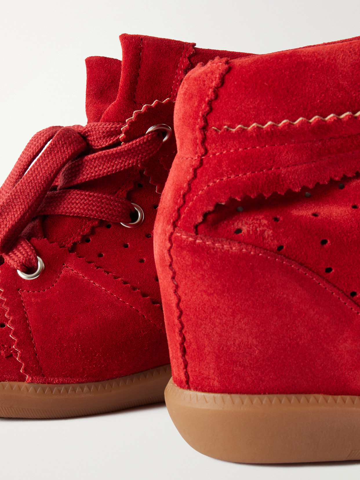 Bobby Suede Wedge Sneakers