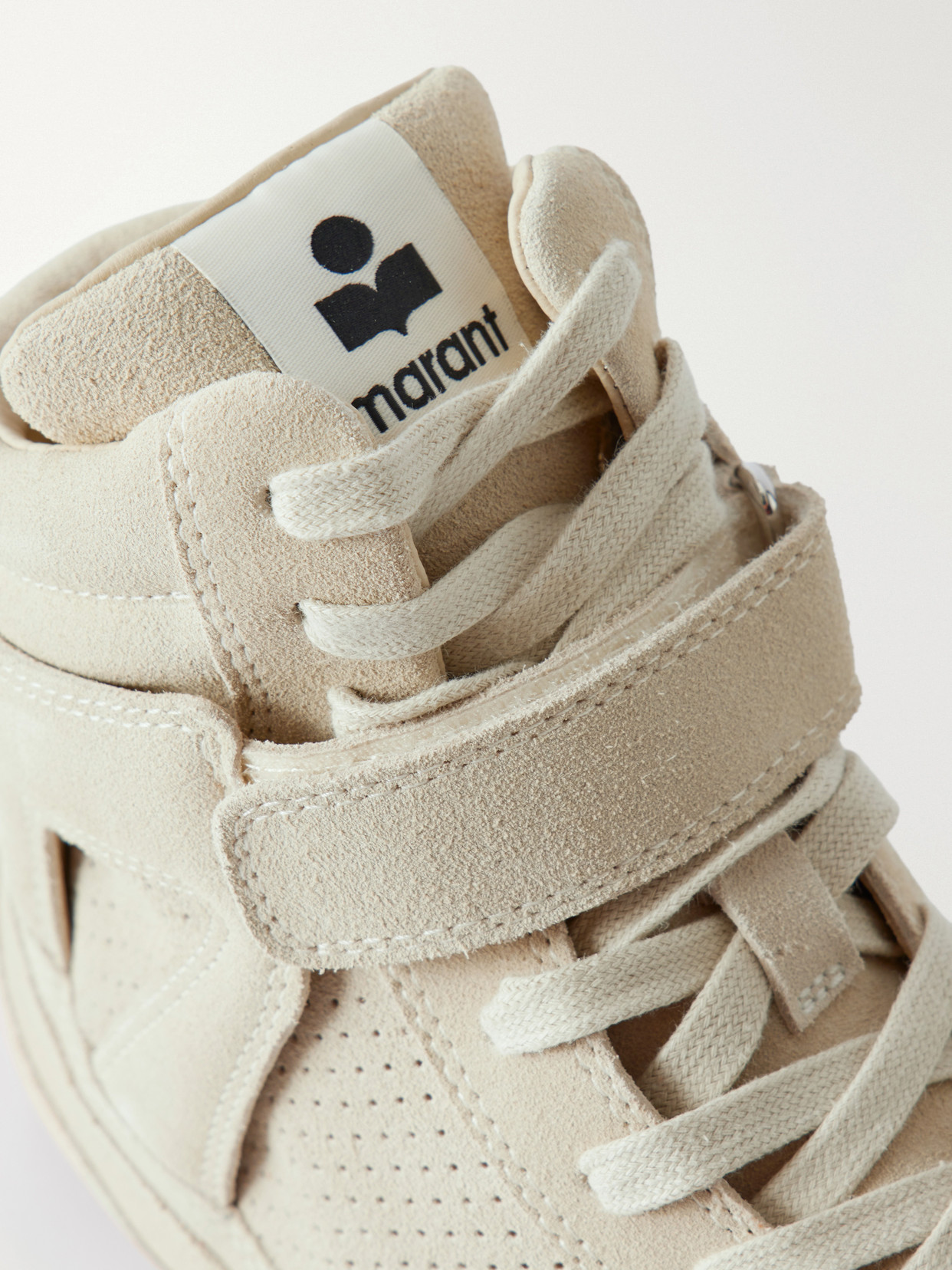 Senny Perforated Suede High-Top Sneakers