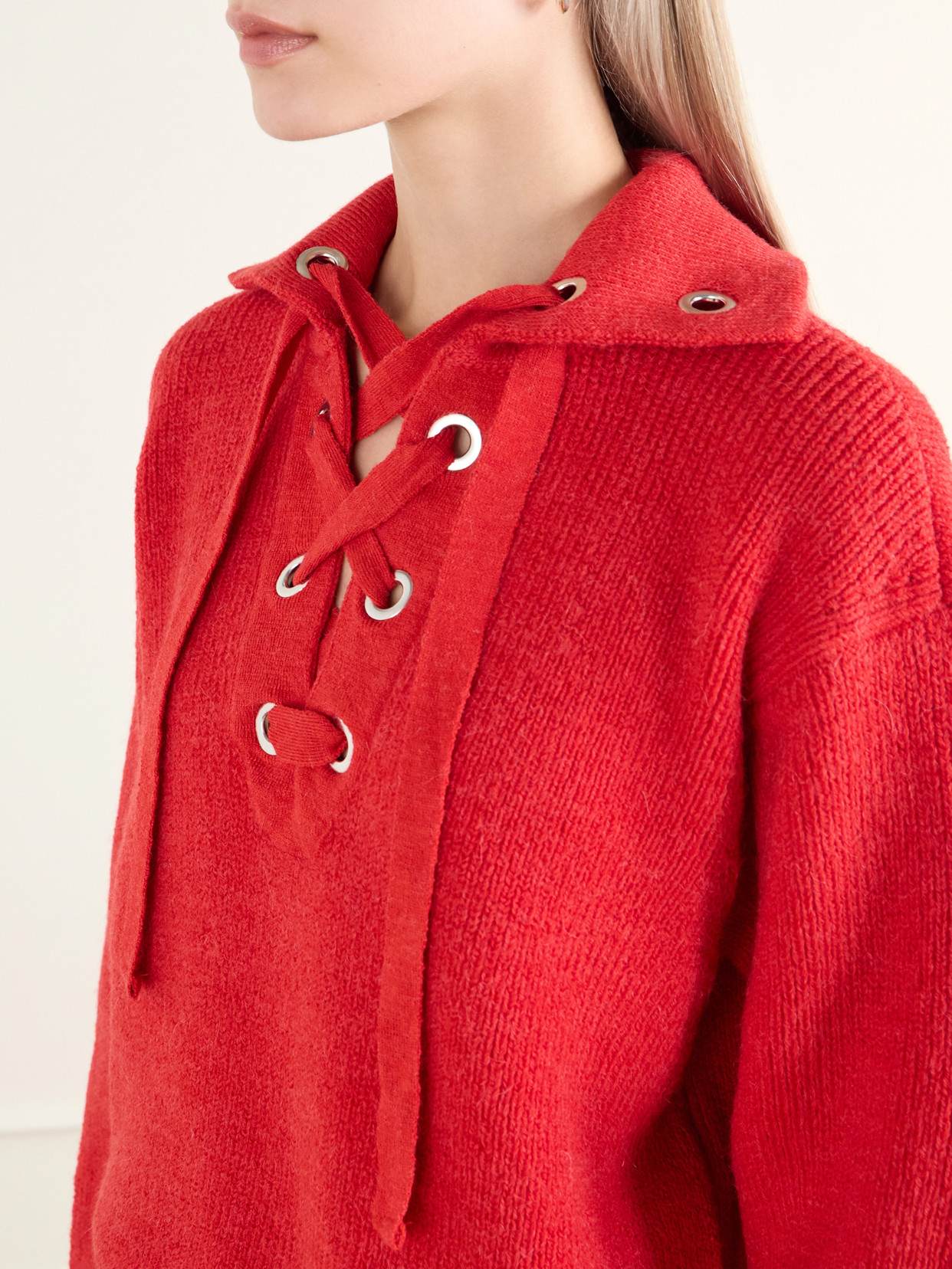 Ydalia Lace-Detail Wool-Blend Sweater