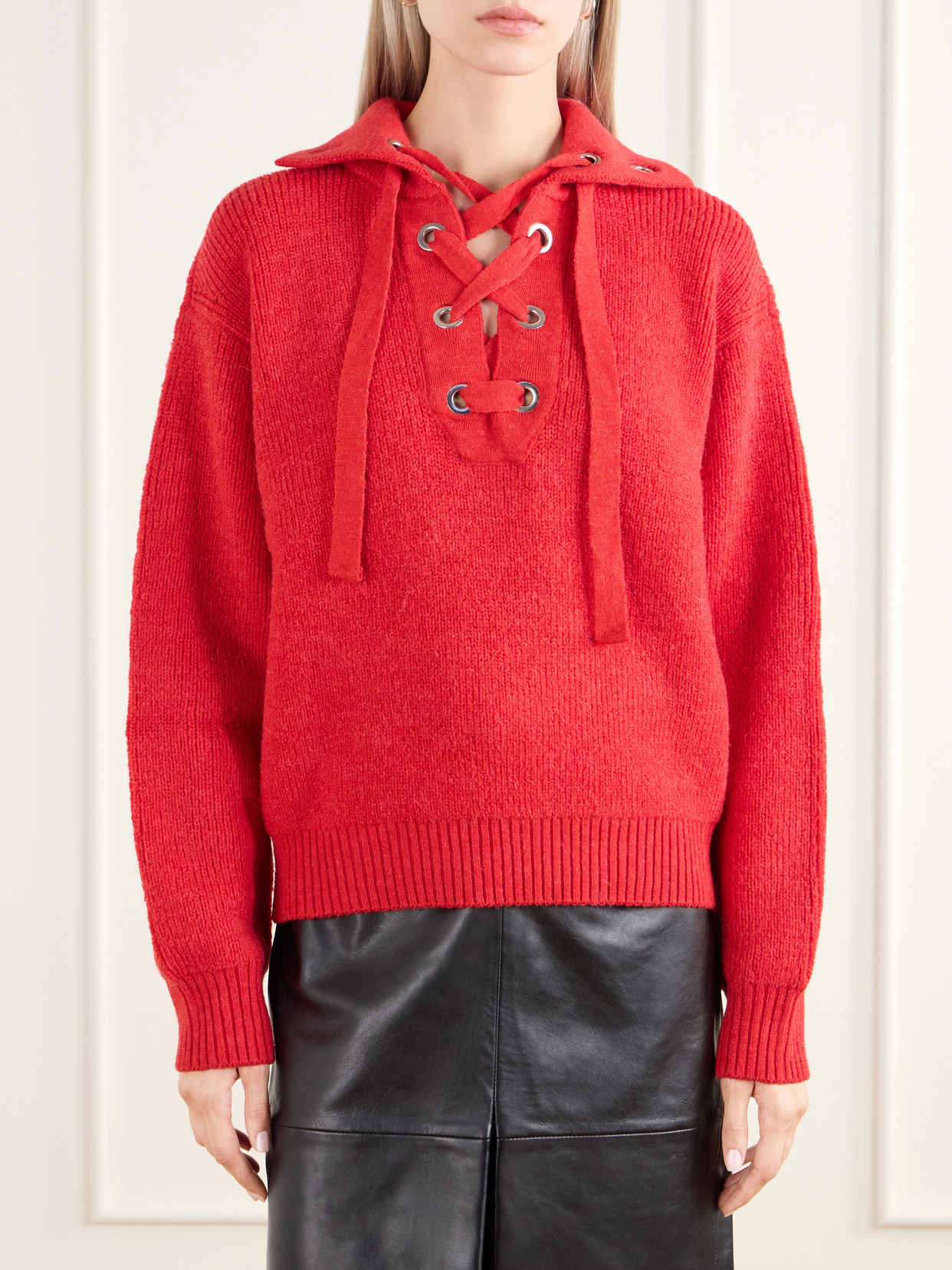 Ydalia Lace-Detail Wool-Blend Sweater