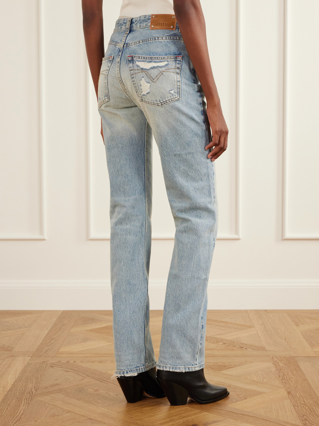 Daya Mid-Rise Straight-Leg Jeans