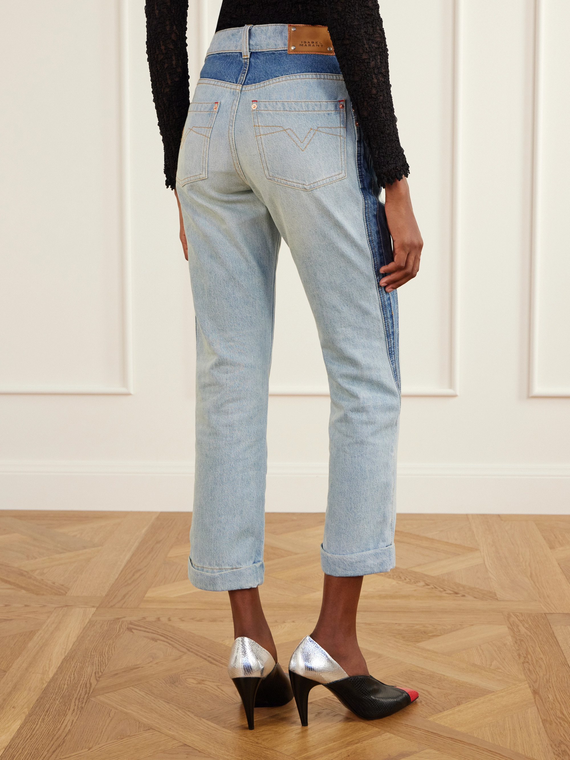 Isabel Marant Revene cropped mid-rise straight-leg jeans