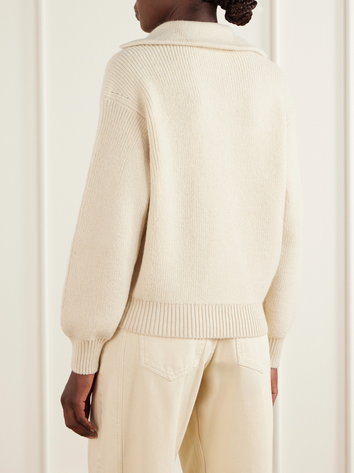 Ydalia Lace-Detail Wool-Blend Sweater
