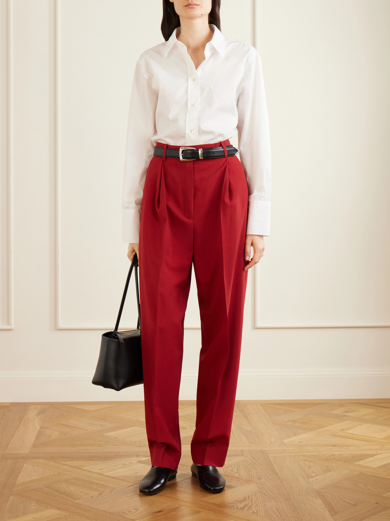 Róhe - Shaped Crinkled Cotton-Blend Poplin Shirt