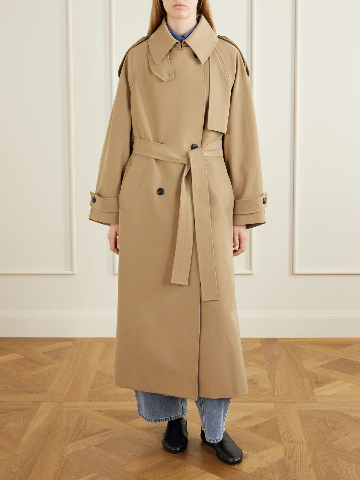 Róhe - Classic Double-Breasted Gabardine Trench Coat