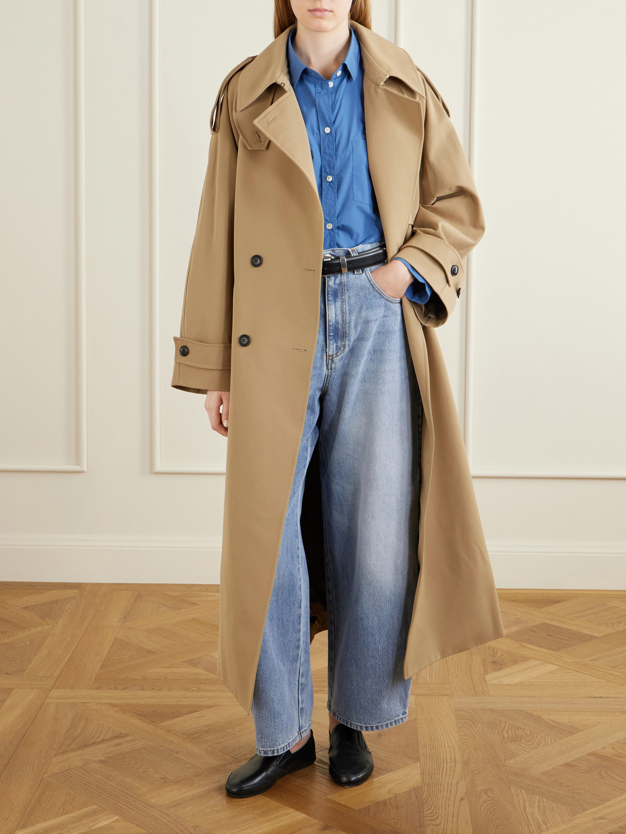 Róhe - Classic Double-Breasted Gabardine Trench Coat