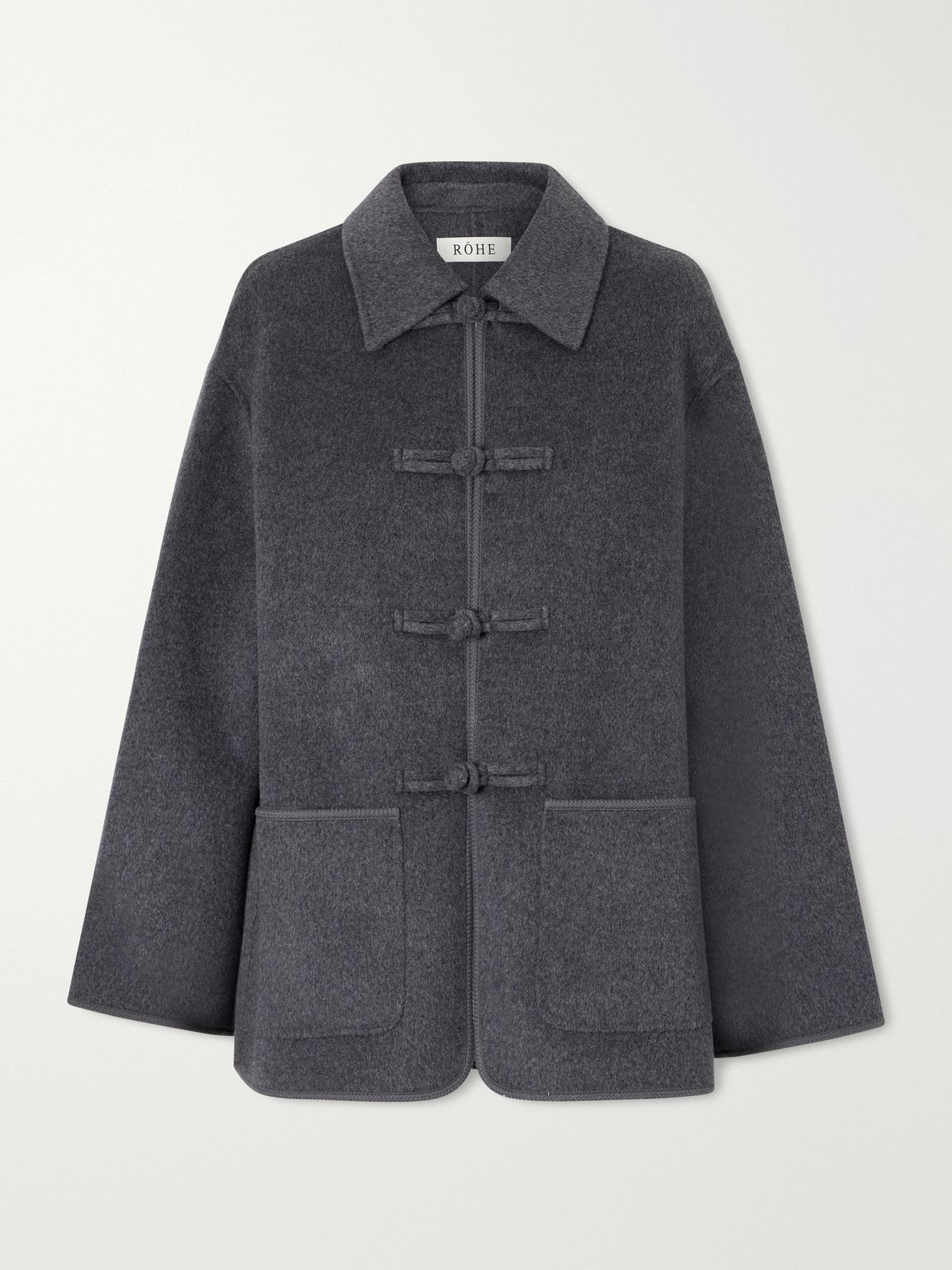 Brushed wool and cashmere-blend jacket