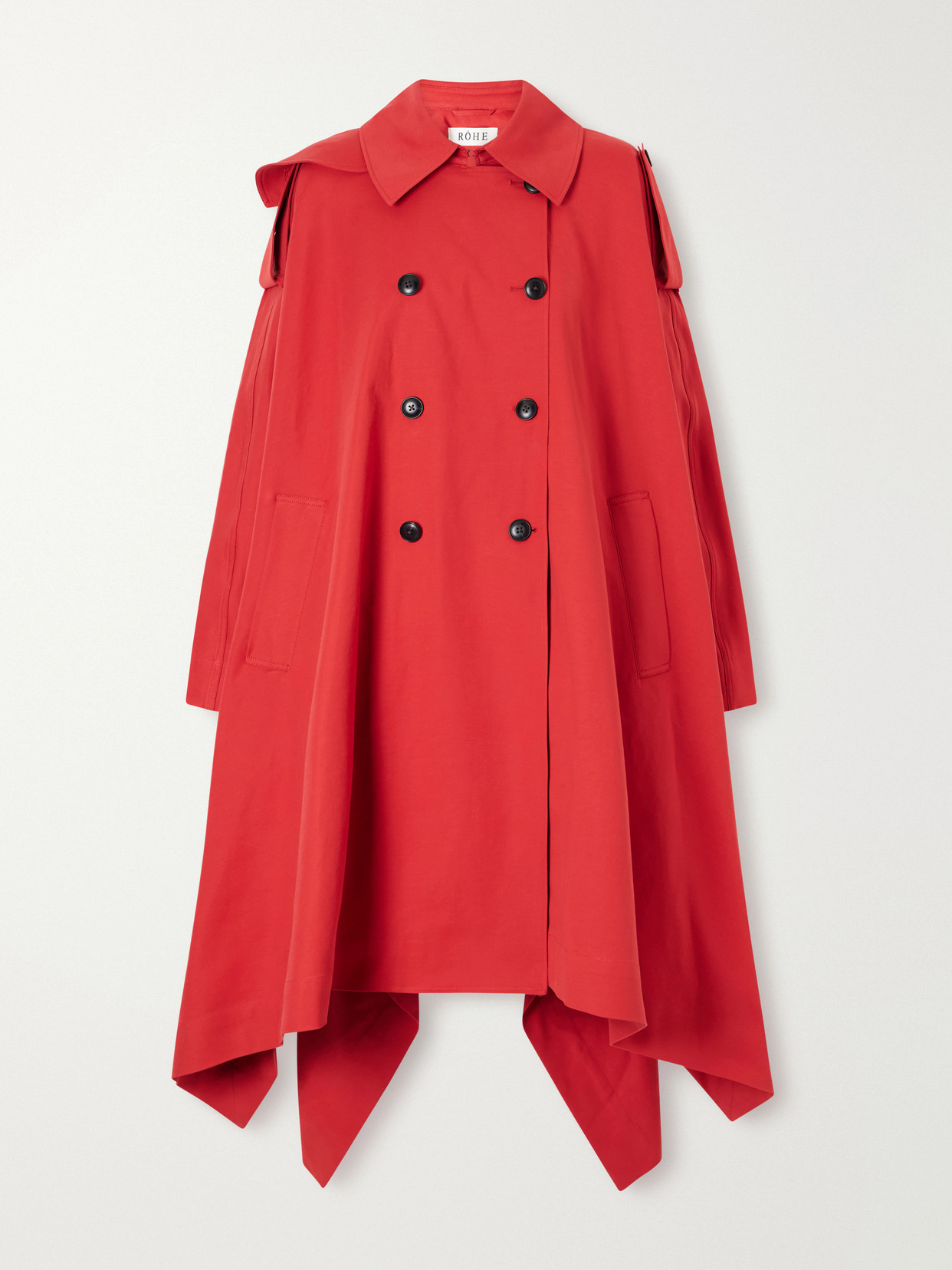 Rohe Cotton-gabardine Coat In Red