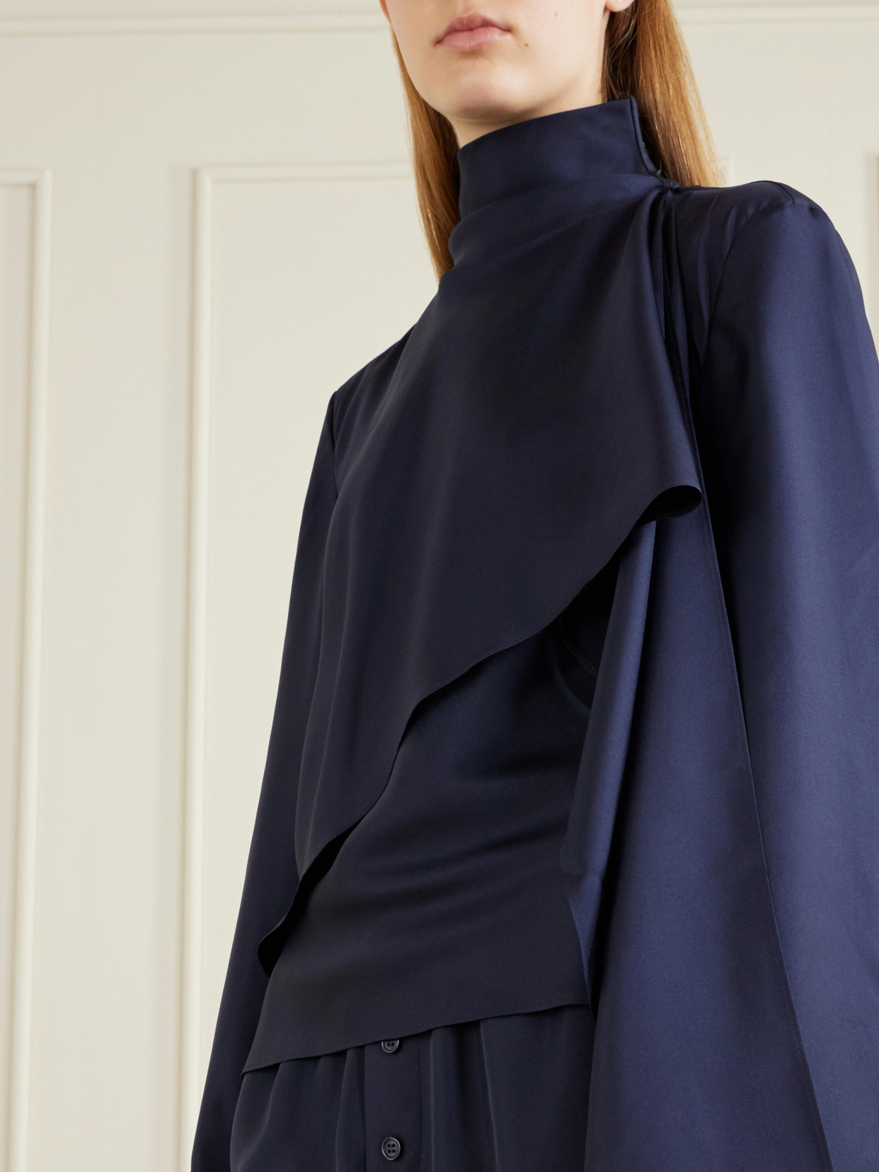 Róhe - Scarf-Detailed Silk-Satin Blouse