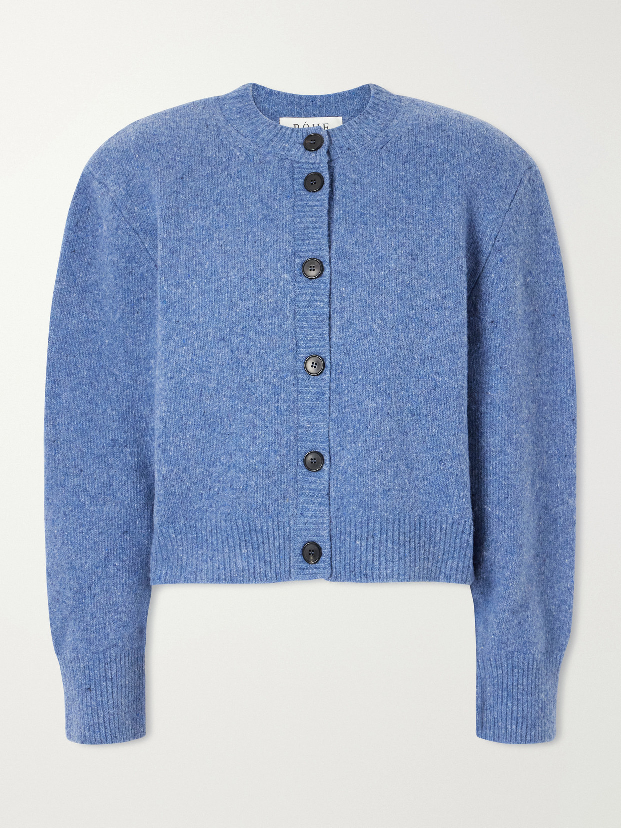 RÓHE - Mélange Wool-blend Cardigan - Blue