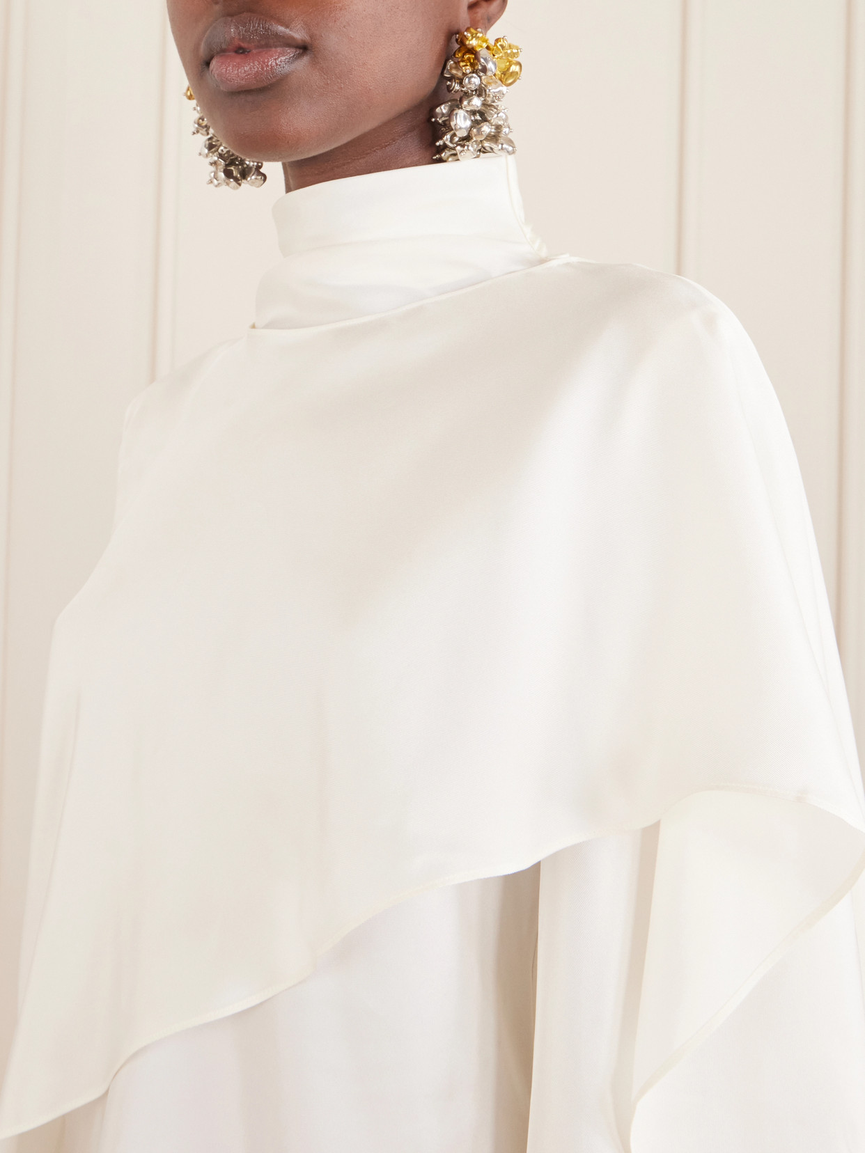 Róhe - Scarf-Detailed Silk-Twill Blouse