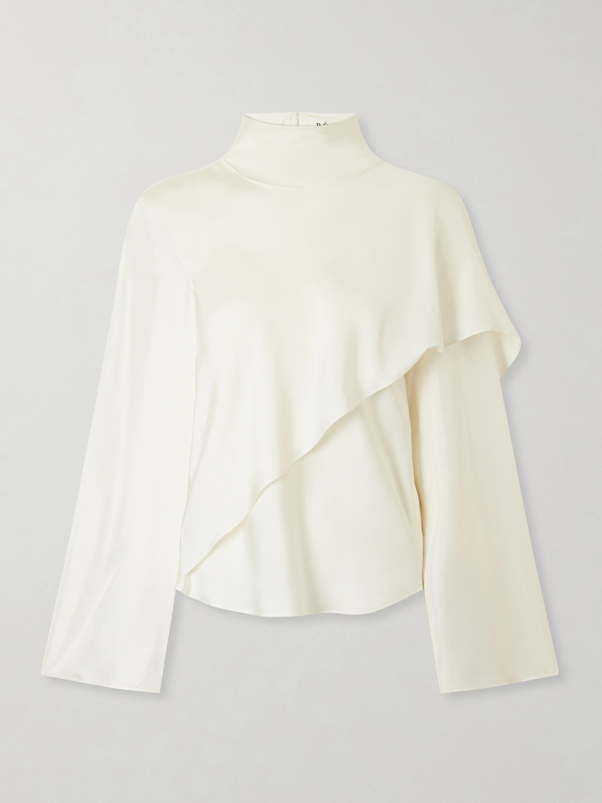 Rohe Scarf-detailed Silk-twill Blouse In Neutrals