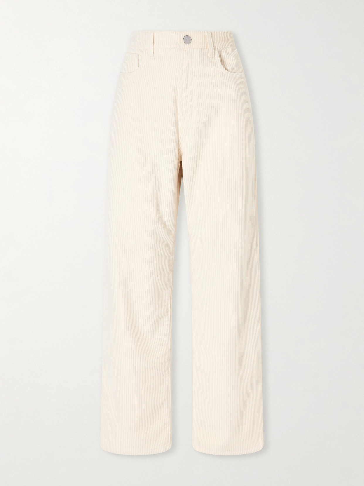 Rohe Bruun Cotton-corduroy Wide-leg Pants In Neutrals