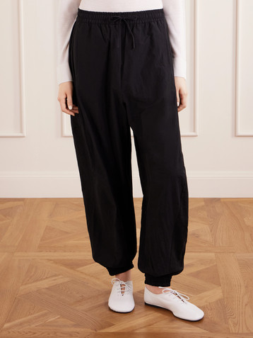 Róhe Cotton-blend seersucker balloon pants
