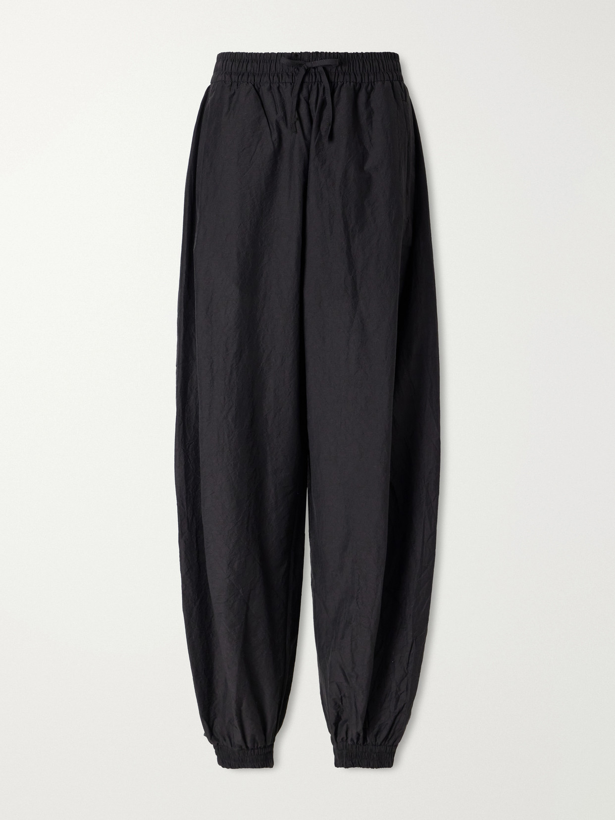 Rohe Cotton-blend Seersucker Balloon Pants In Black