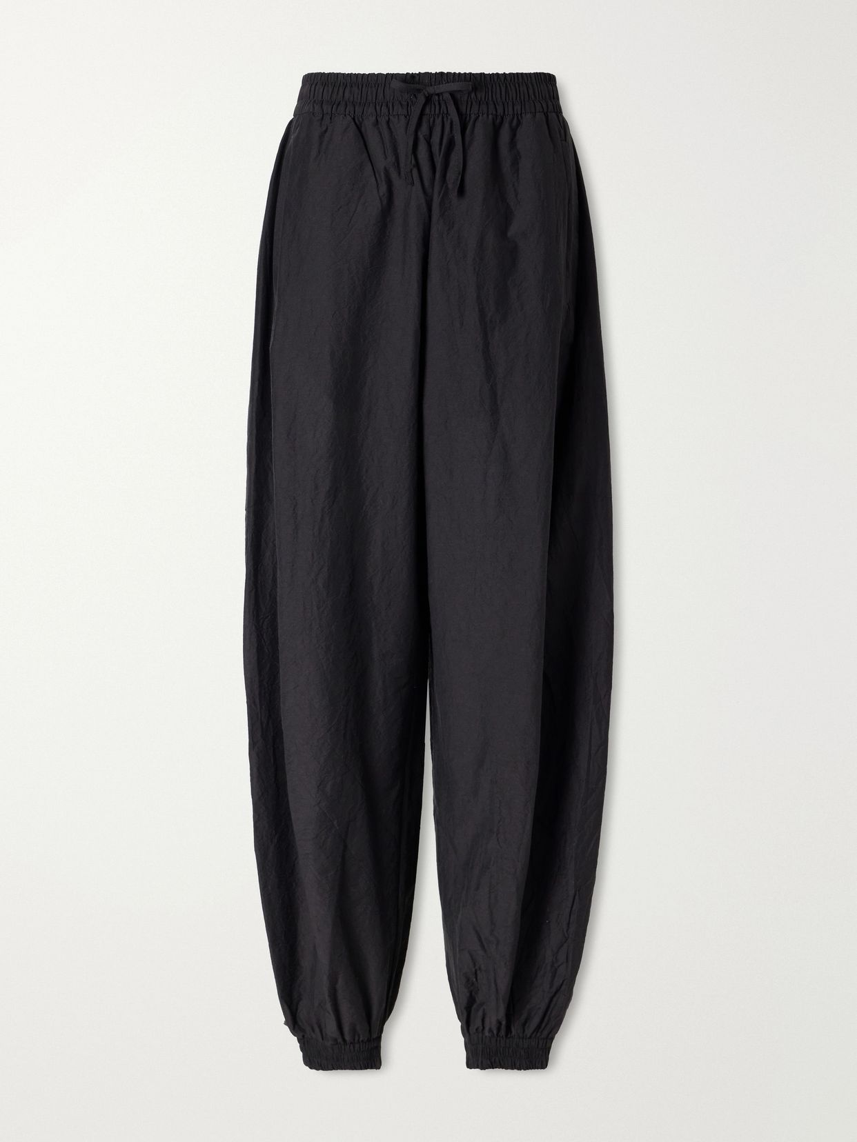 cotton blend seersucker balloon pants