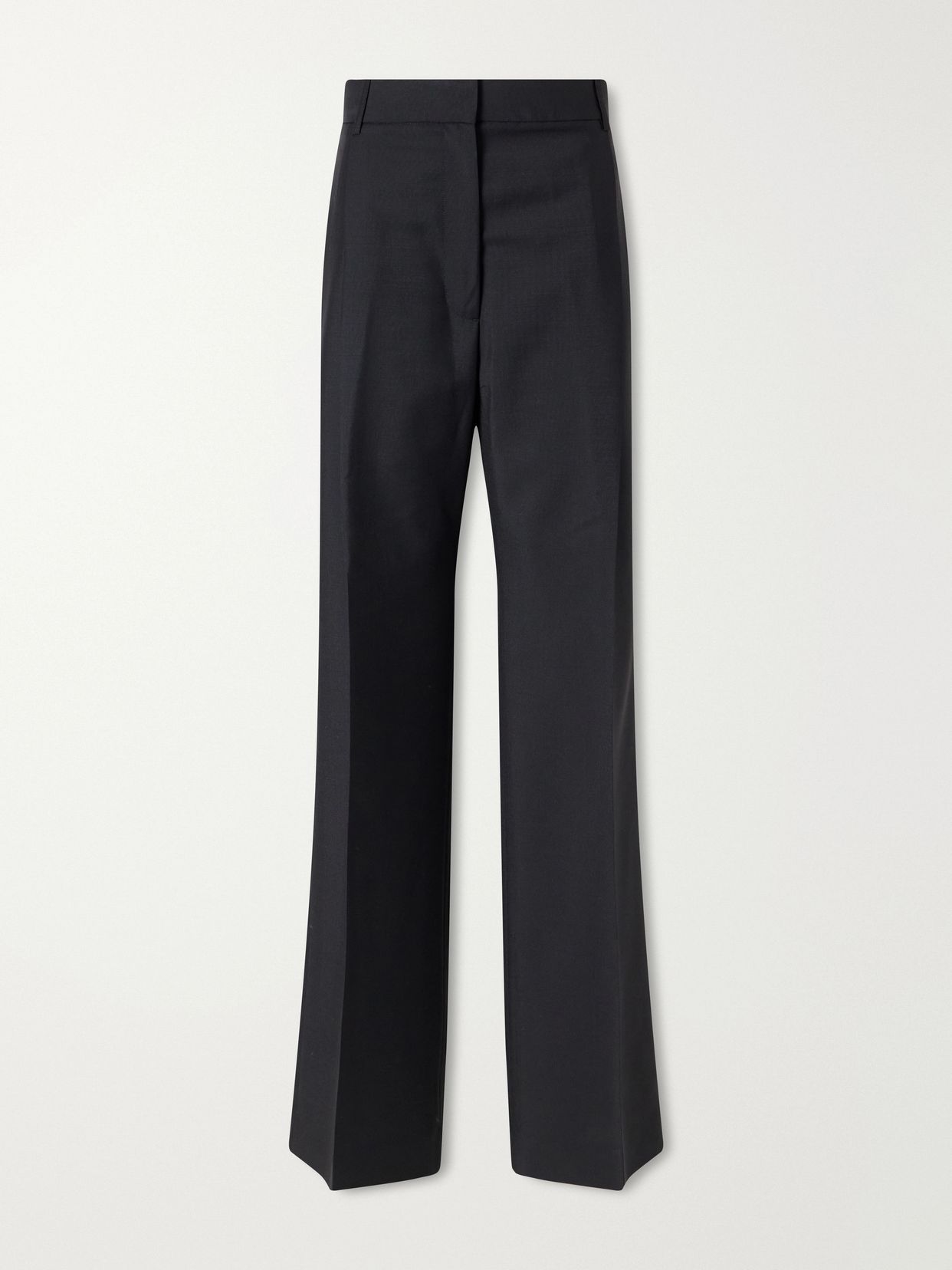 wool and mohair blend wide leg pants