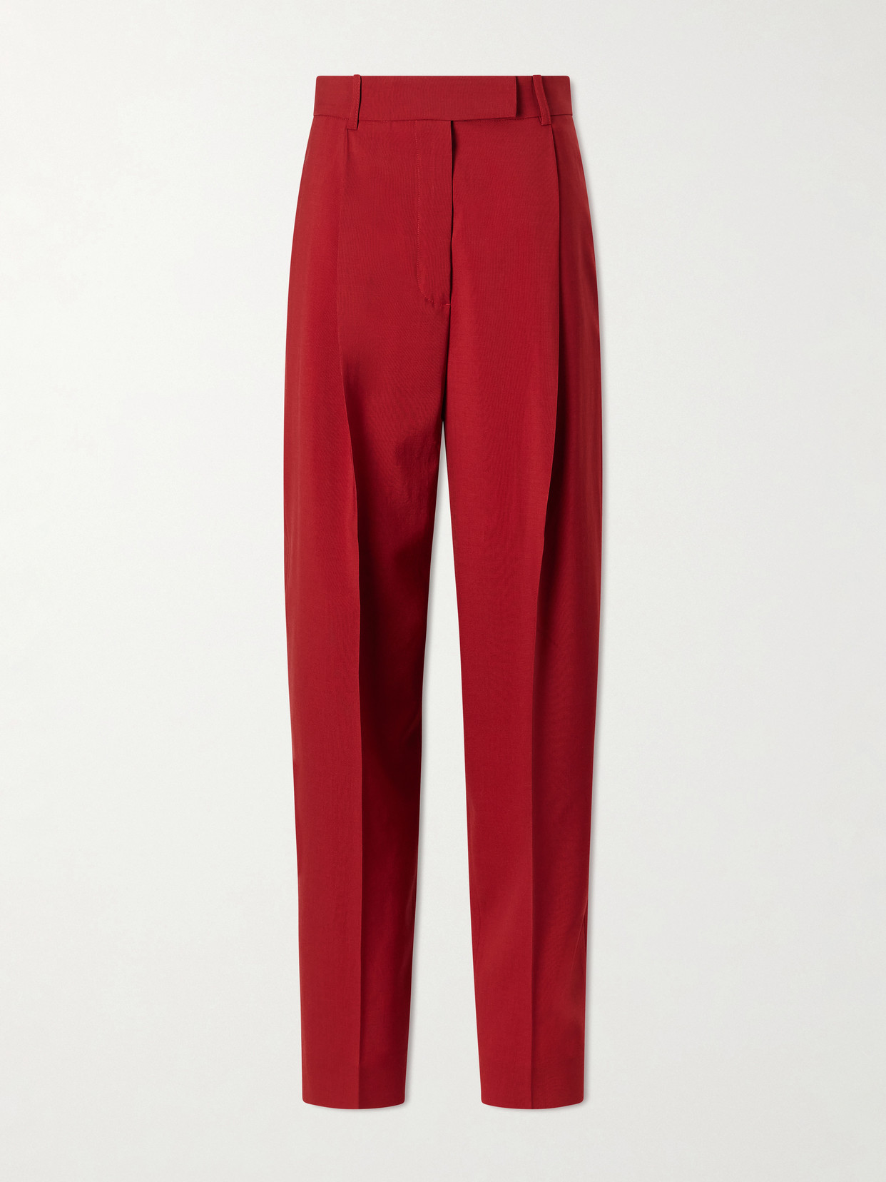Rohe Daria Virgin Wool Tapered Pants In Red