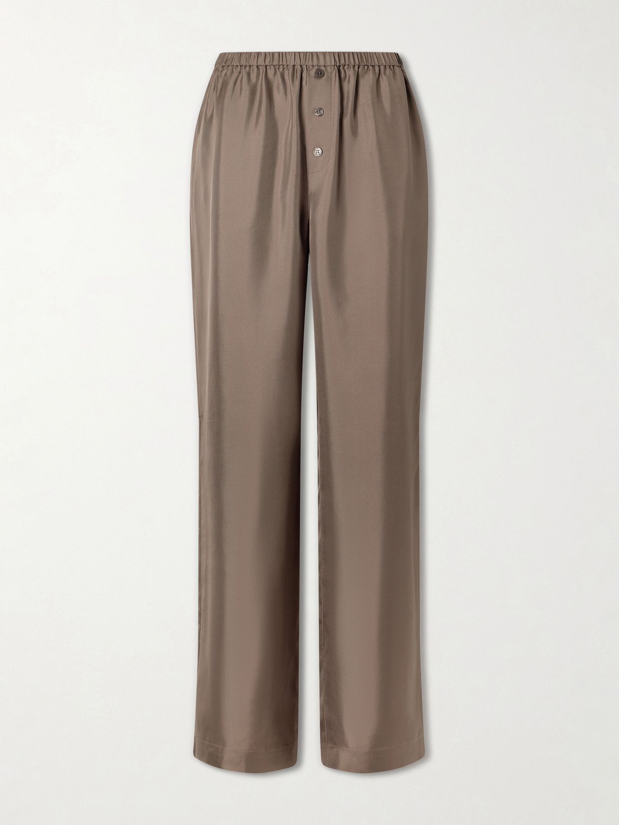 silk satin wide leg pants