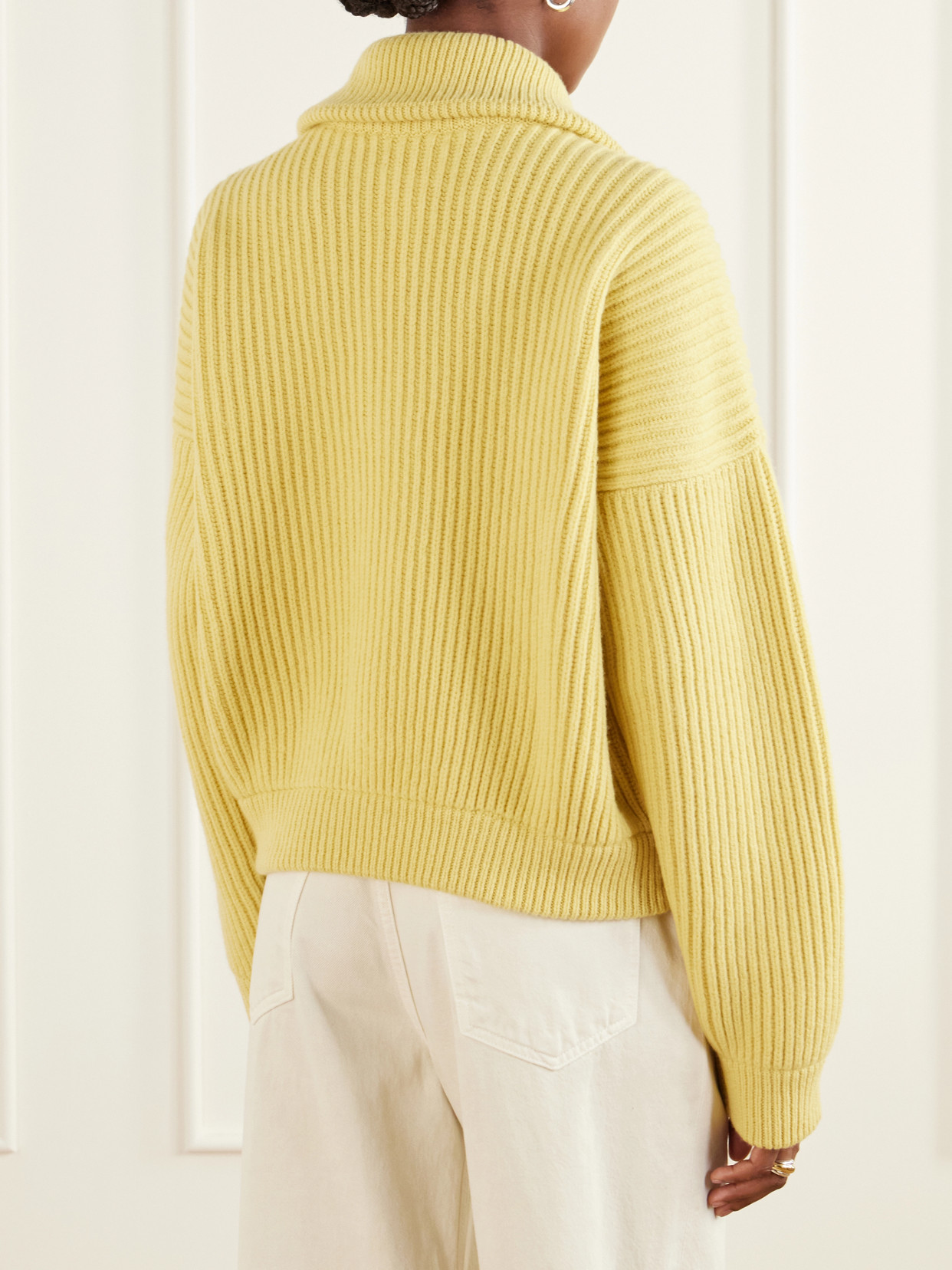 &Daughter - Ribbed Wool Half-Zip Sweater