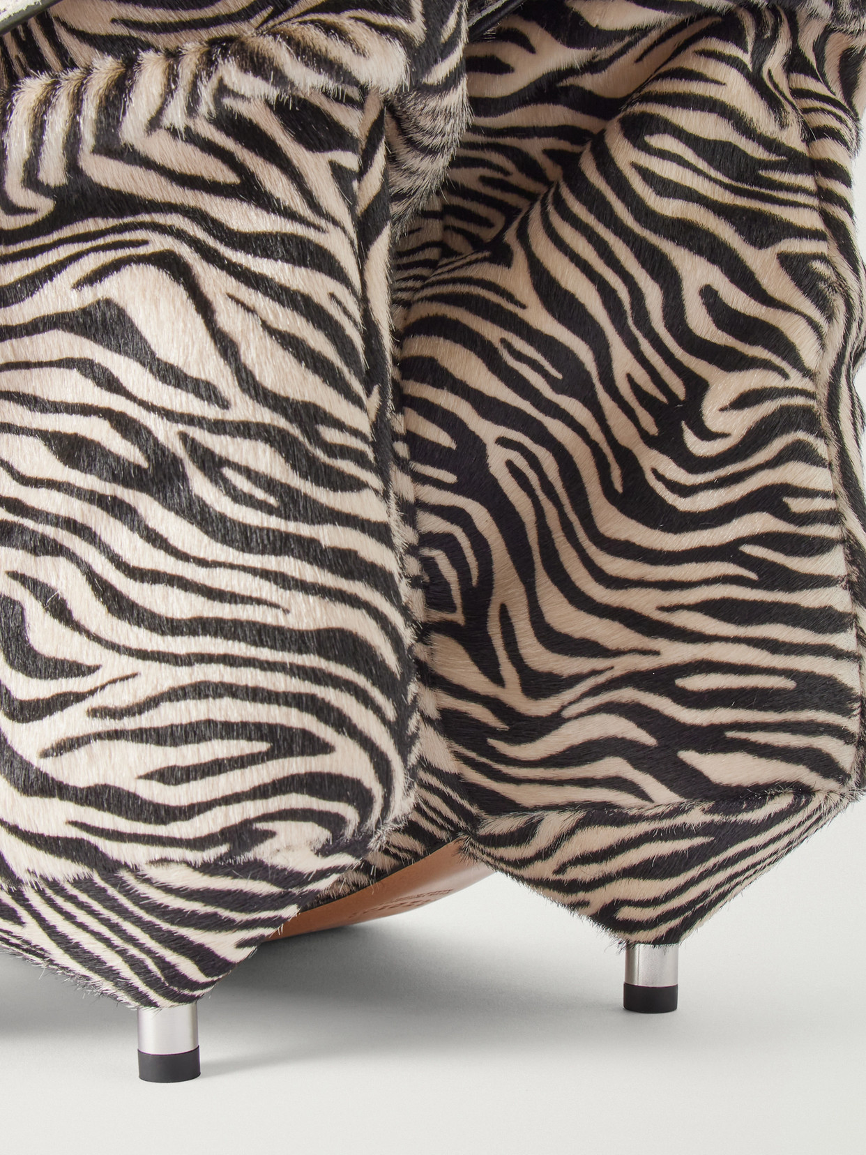 Edrik 40 Zebra-Print Calf-Hair Ankle Boots