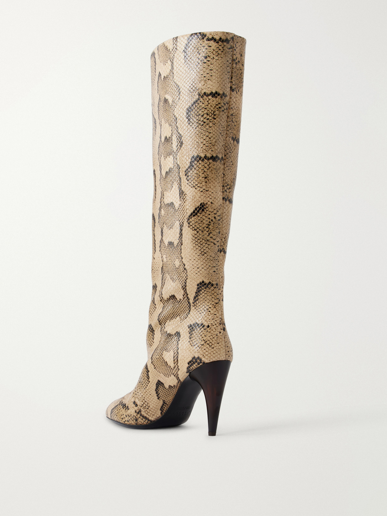 Jany 100 Snake-Effect Leather Knee Boots
