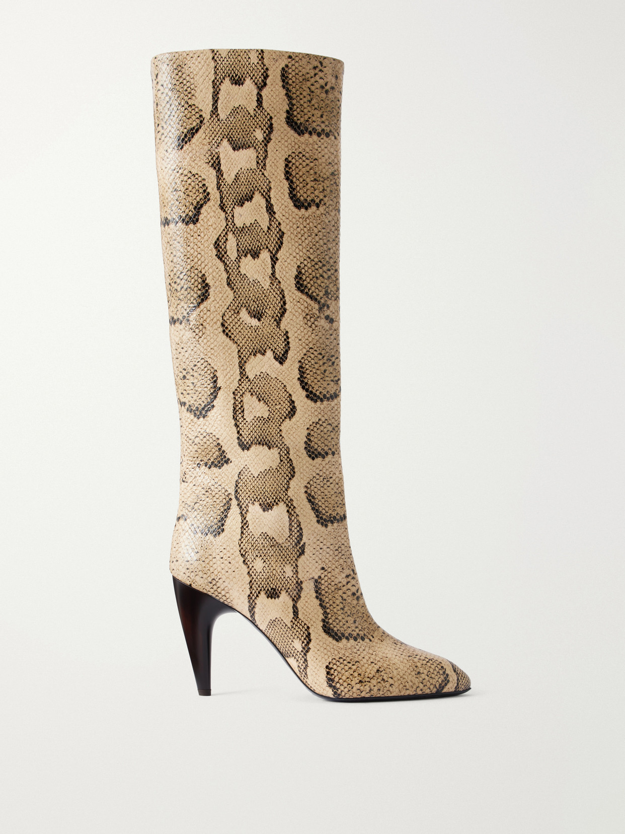 Isabel Marant Jany 100 Snake-effect Leather Knee Boots In Animal Print