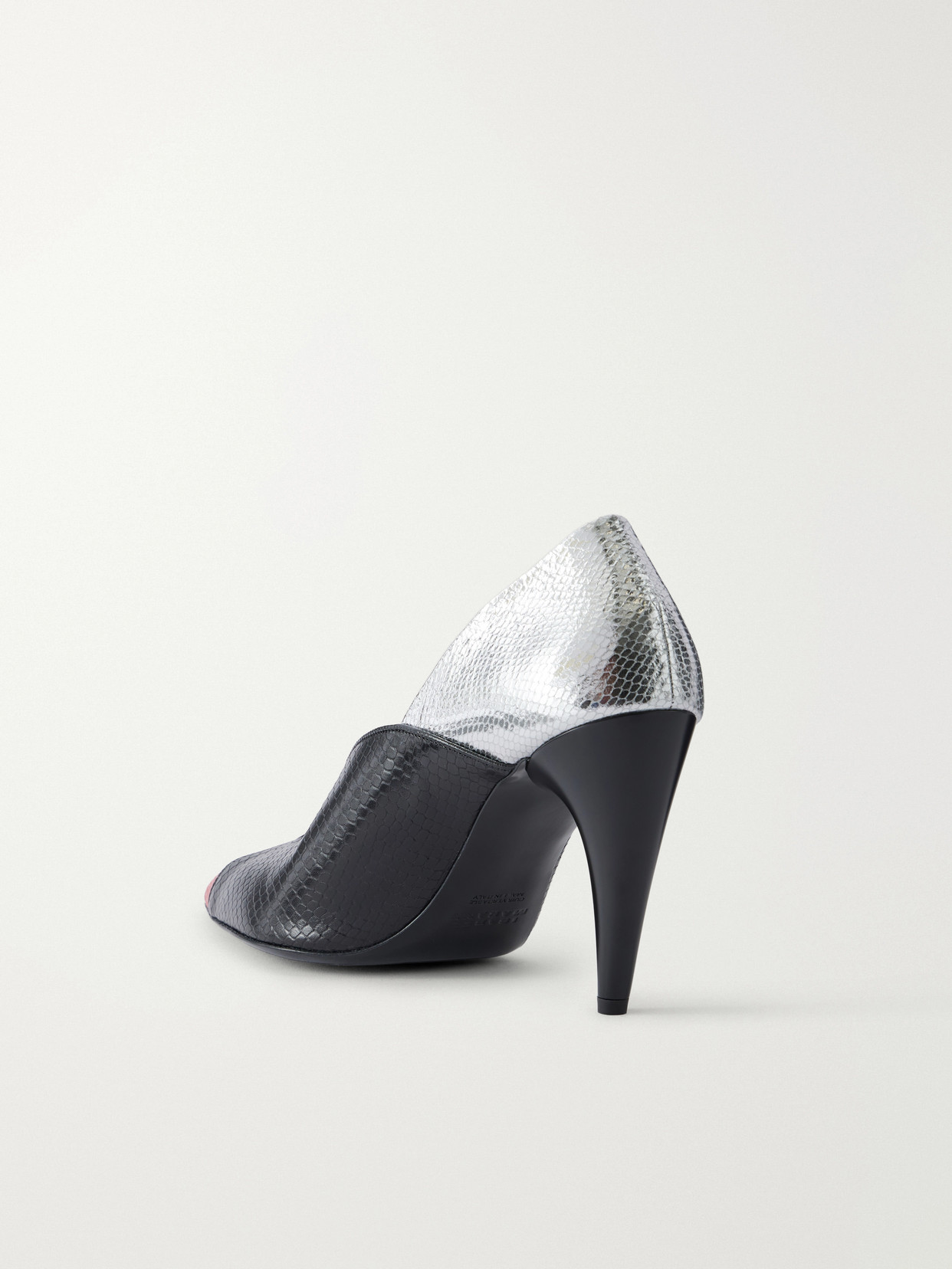 Luza 100 Paneled Snake-Effect Pumps