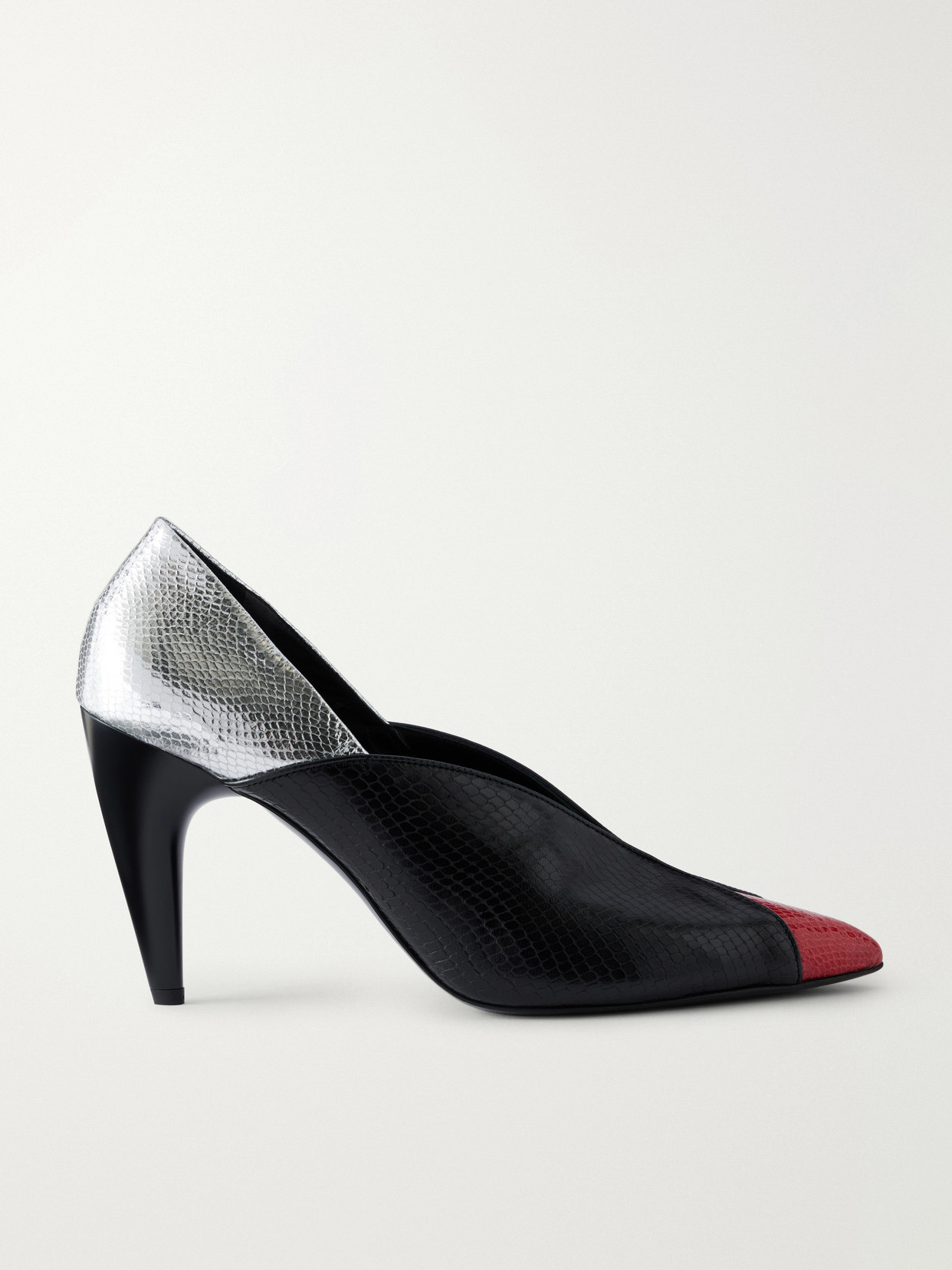 Isabel Marant Luza 100 Paneled Snake-effect Leather Pumps In Multi