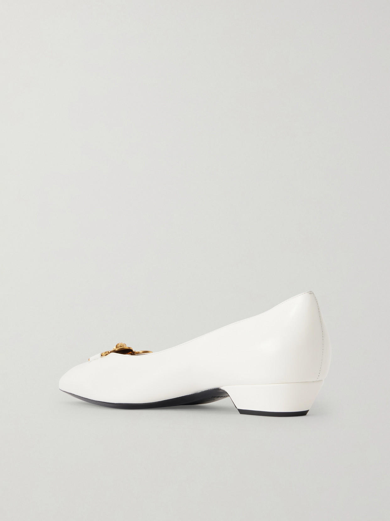 Medusa-Embellished Ballet Flats