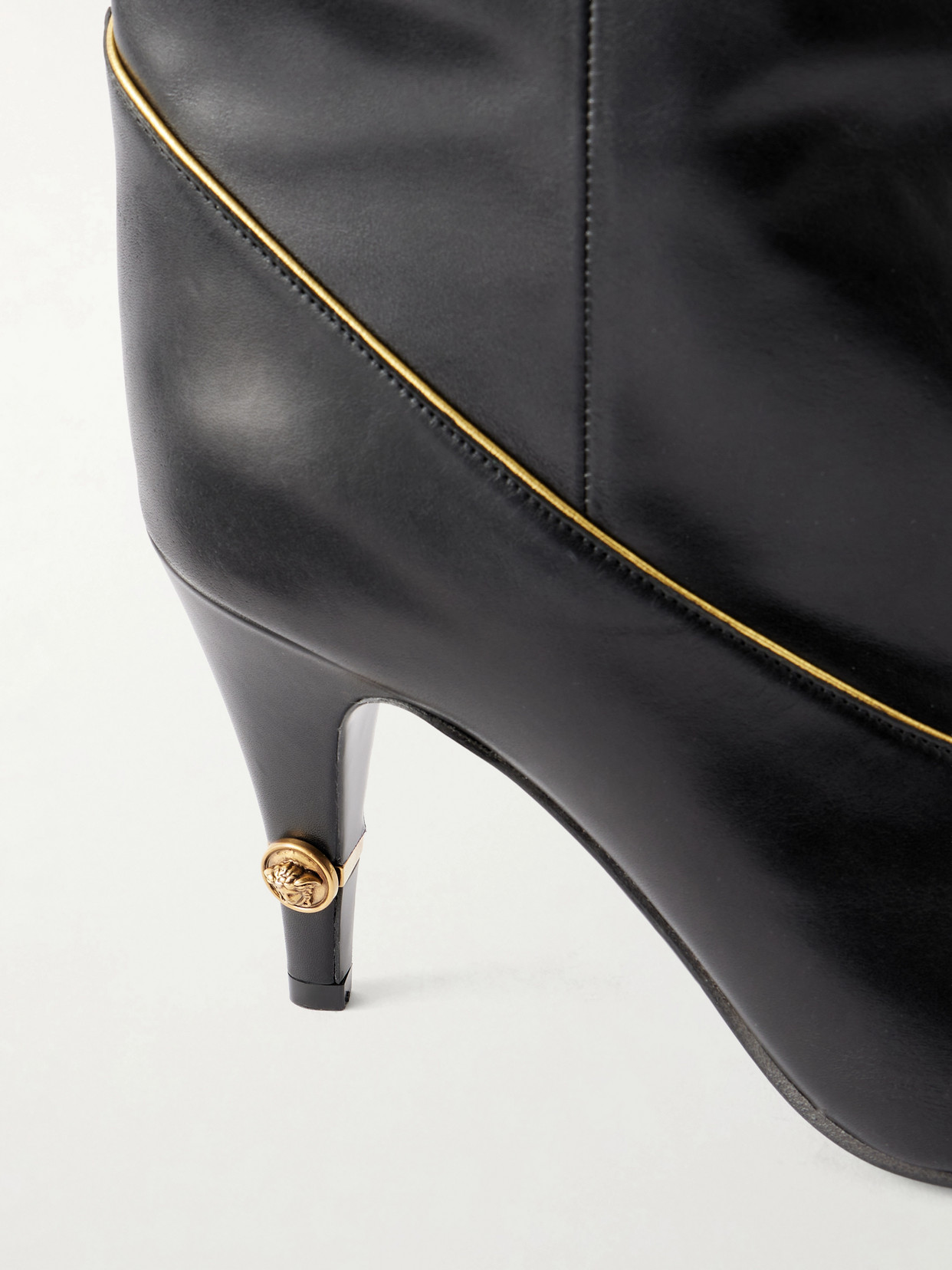 Gianni 90 Calf Leather Knee Boots