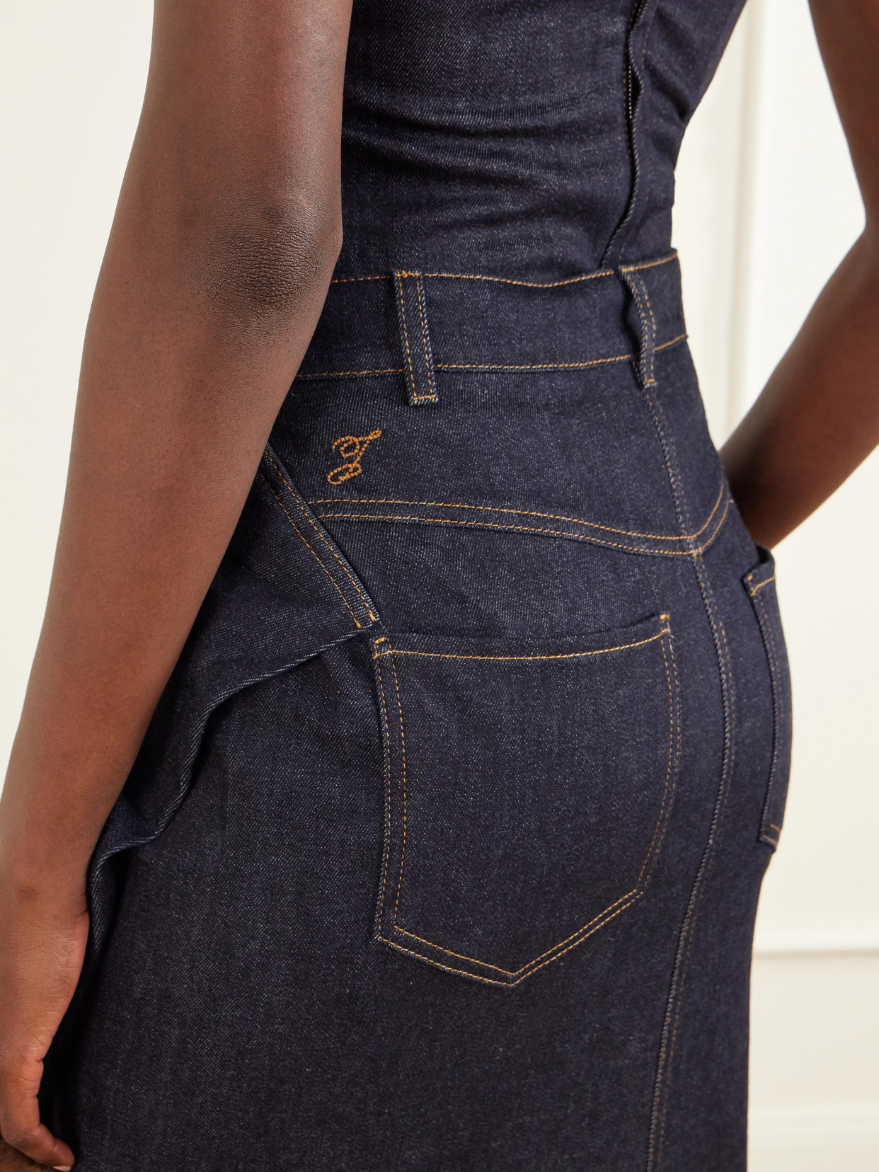 Cubisto De Nimes Cotton-Blend Denim Midi