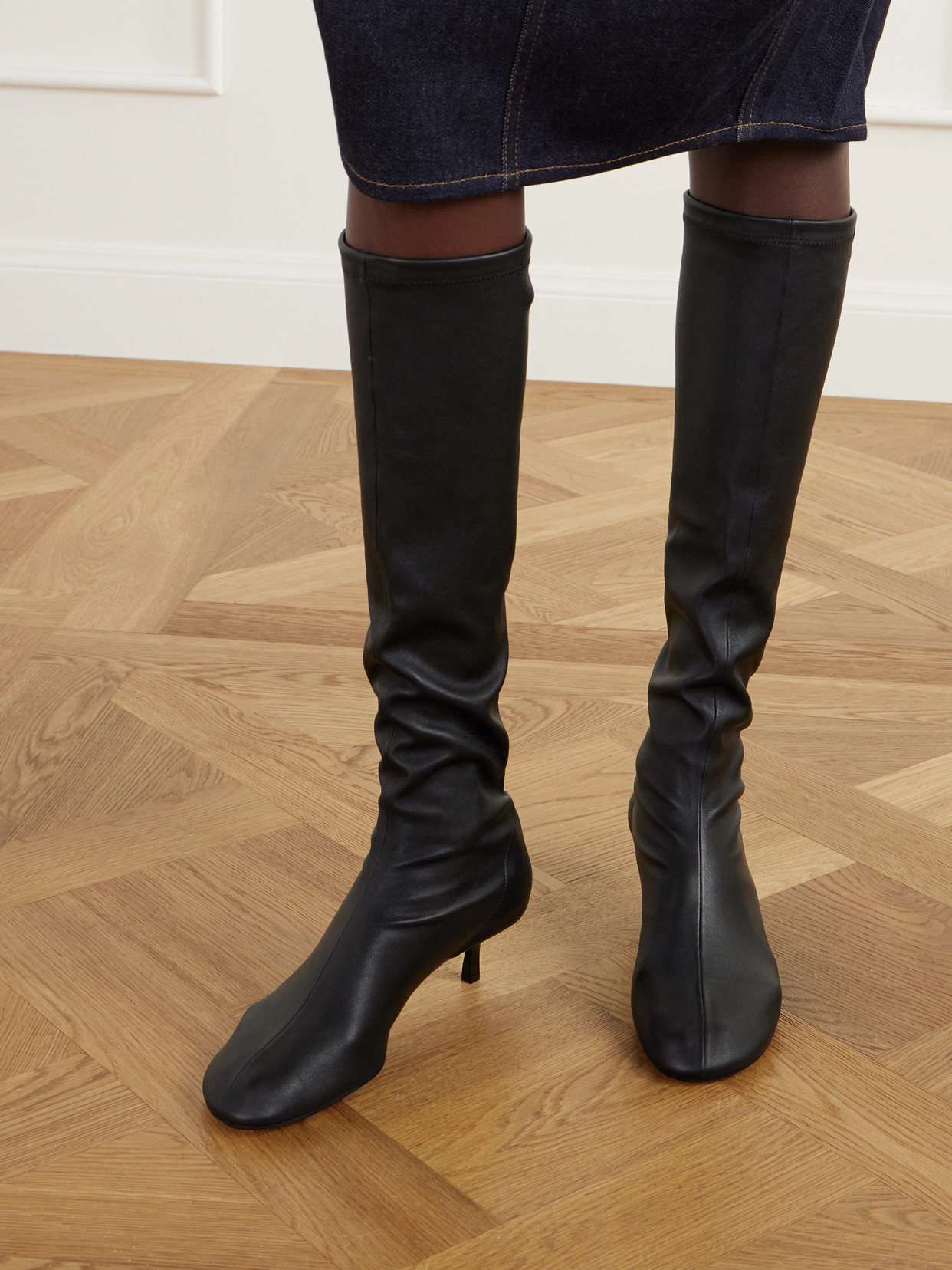 Collant 45 Leather Knee Boots