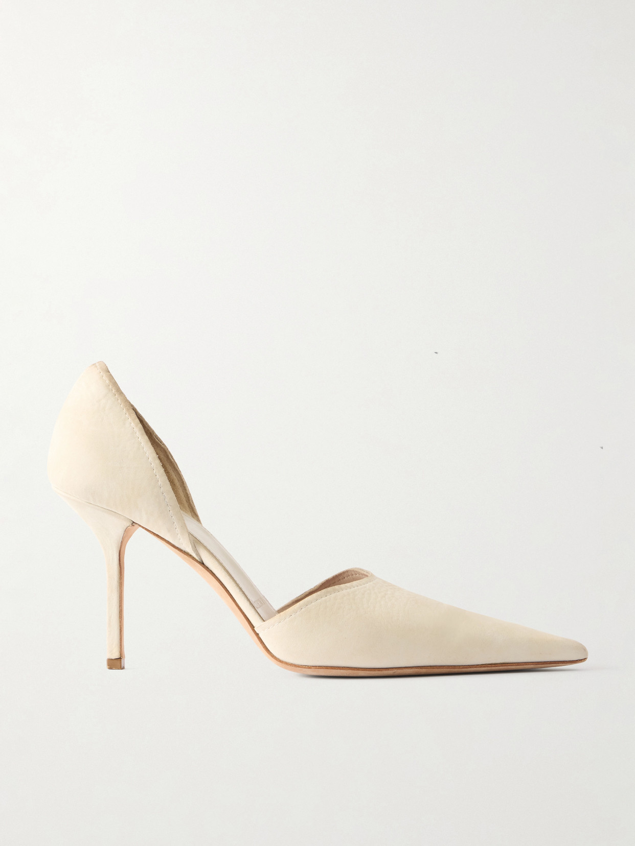 Calvin Klein Collection Erin D'orsay 75 Leather Pumps In White