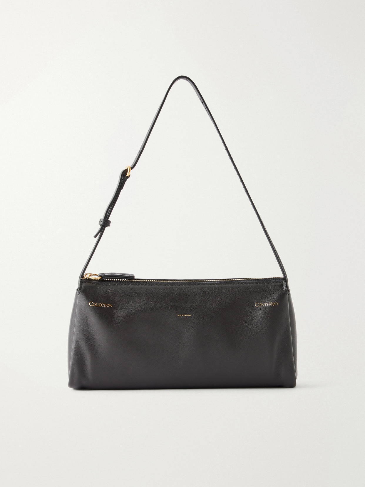 Calvin Klein Collection Briar Leather Shoulder Bag In Black