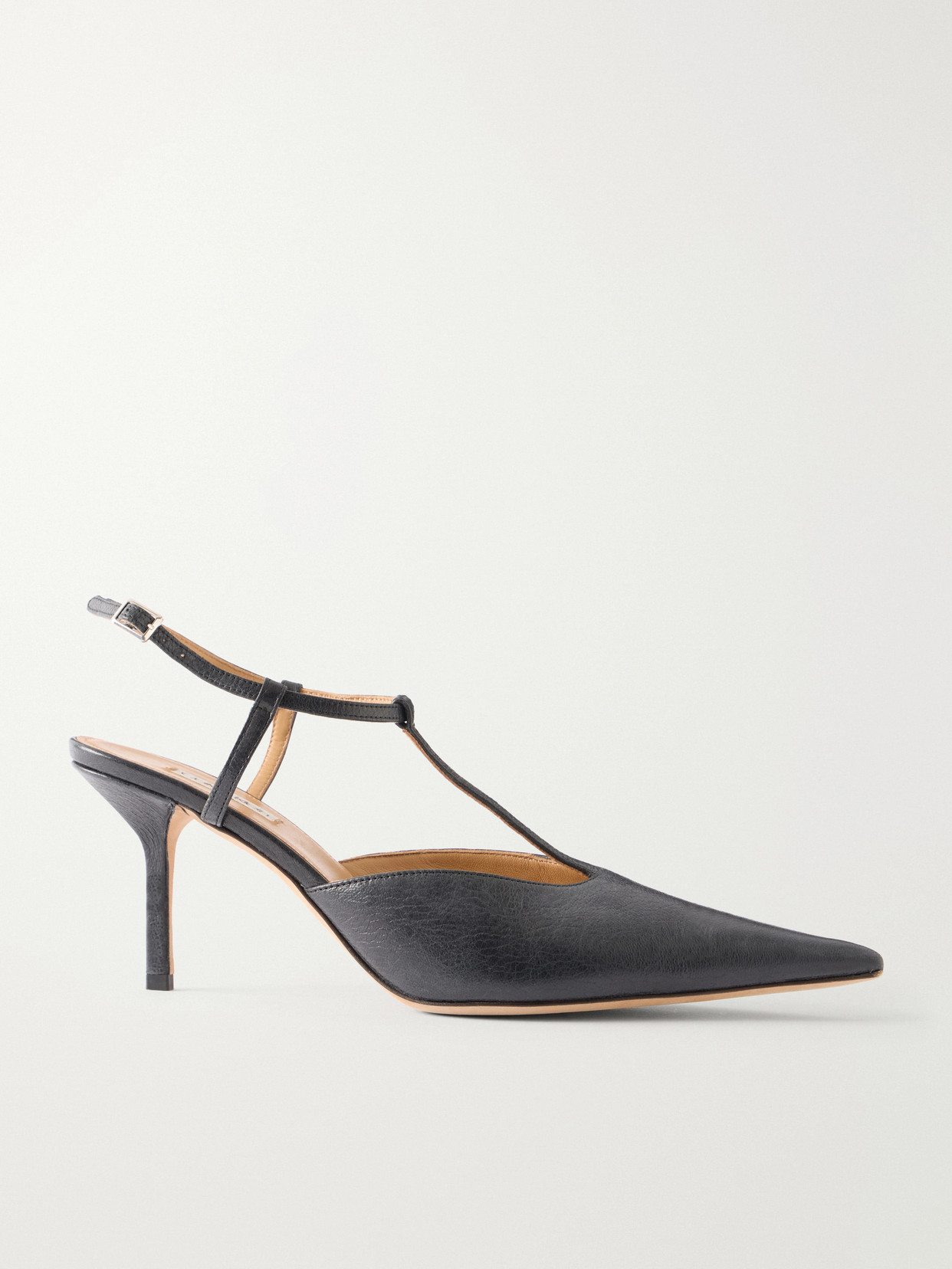 Calvin Klein Collection Erin 75 Leather Pumps In Black