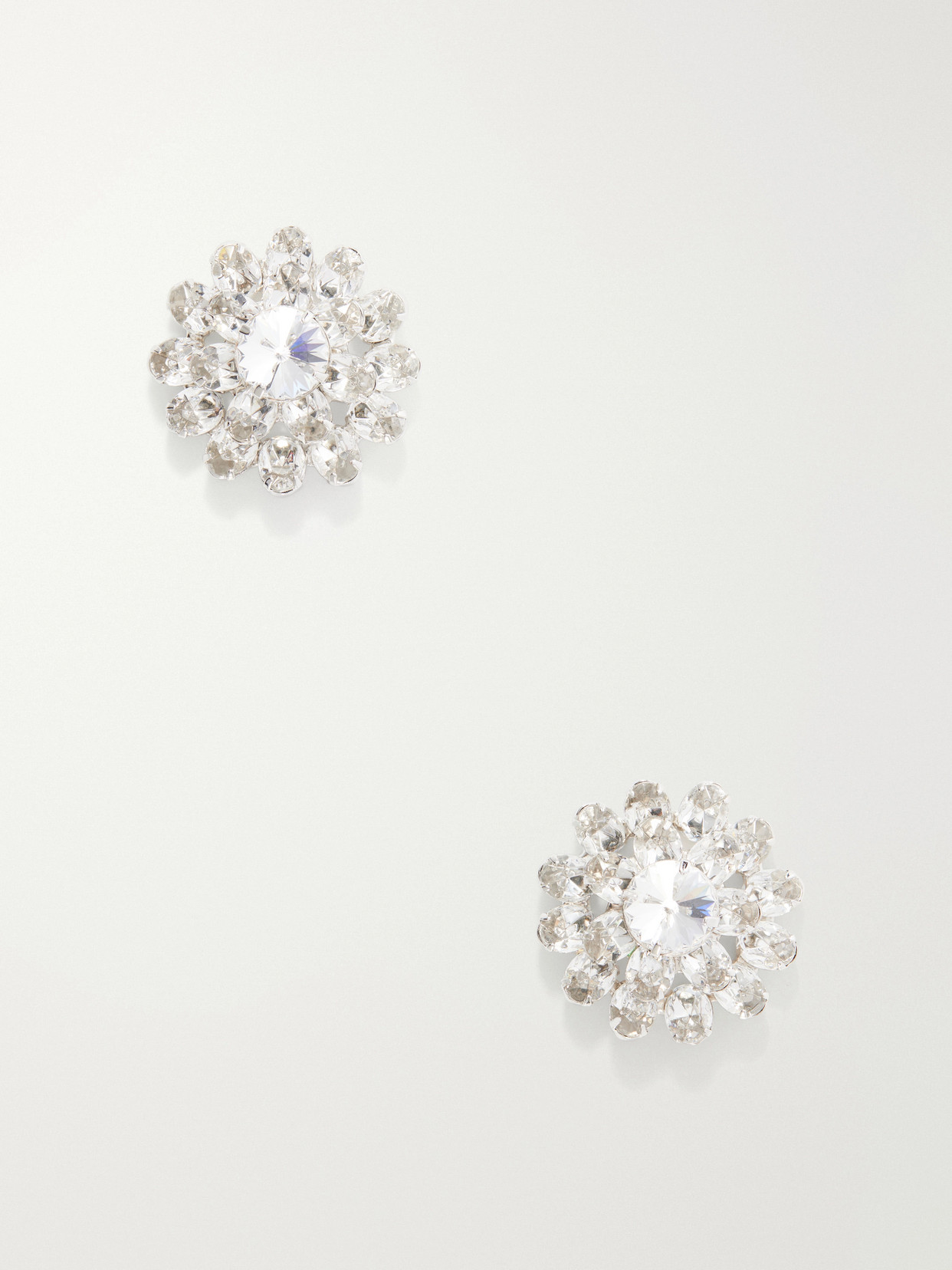 Jennifer Behr Neve Crystal-embellished Silver-tone Earrings