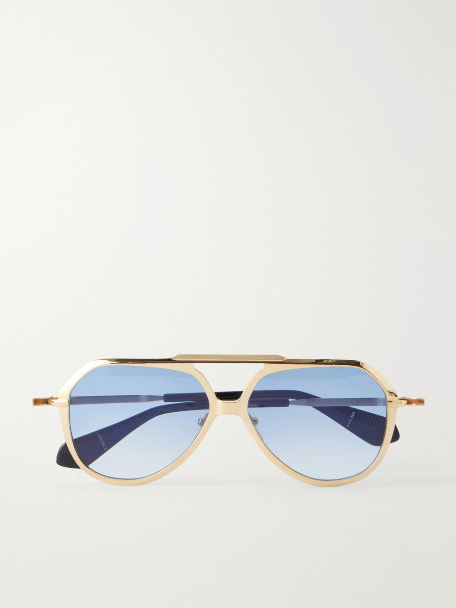 + Lou Lou de La Falaise Louise aviator-style titanium sunglasses