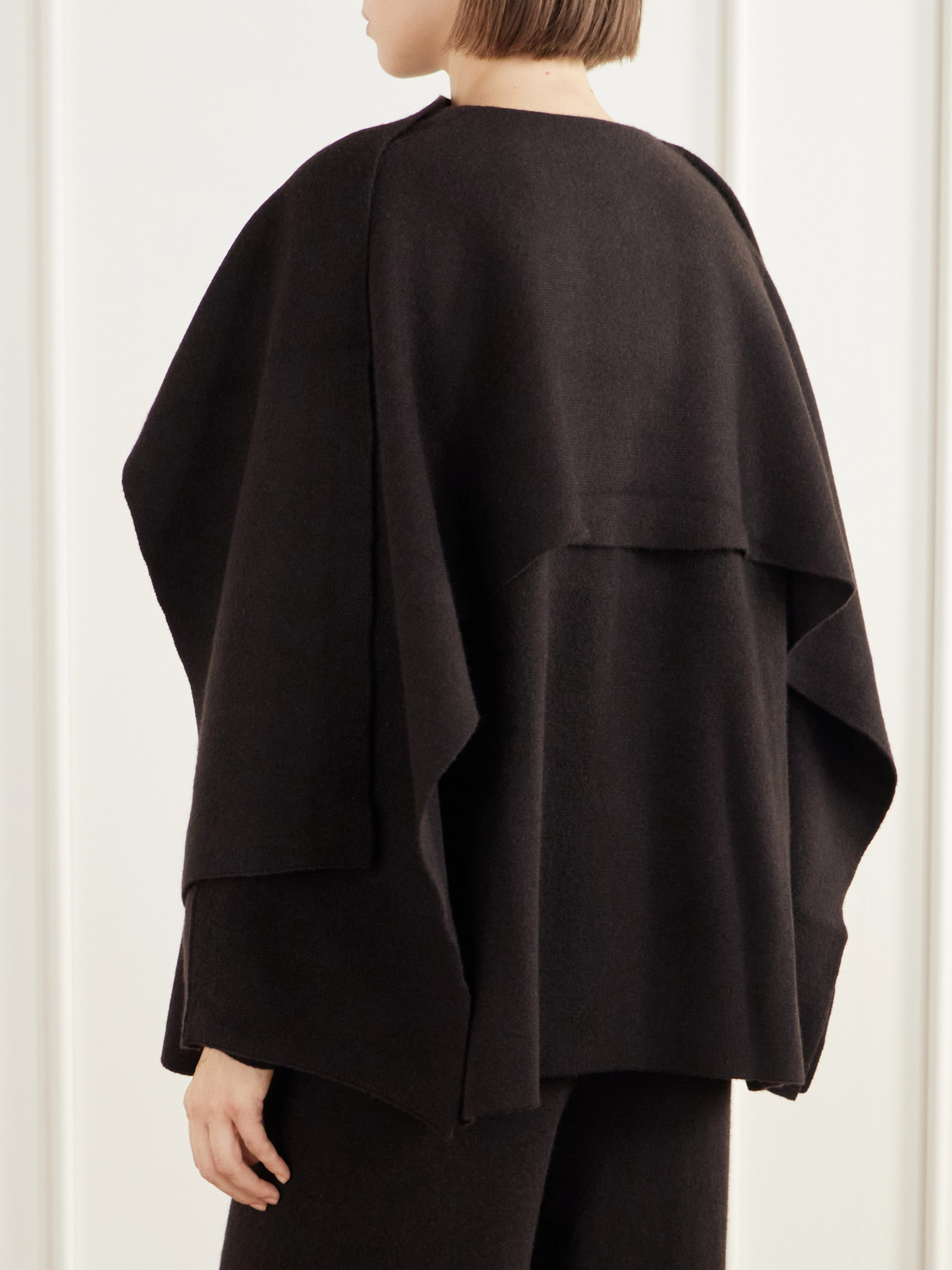 Nessa Scarf-Detailed Double-Faced Cashmere Coat