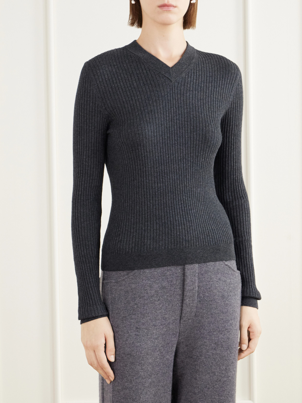 Marguerite Ribbed Cotton And Cashmere-Blend Sweater