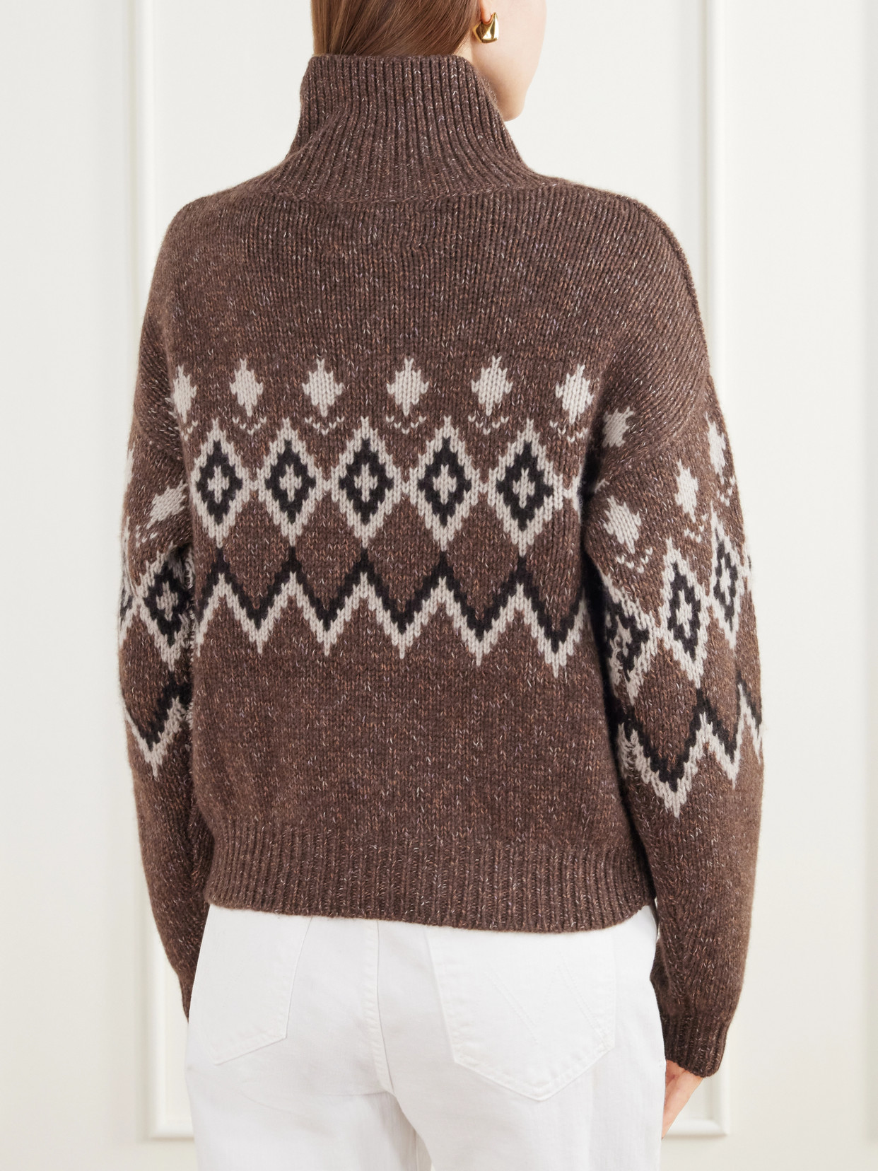 Gudrun Fair Isle Cashmere Turtleneck Sweater