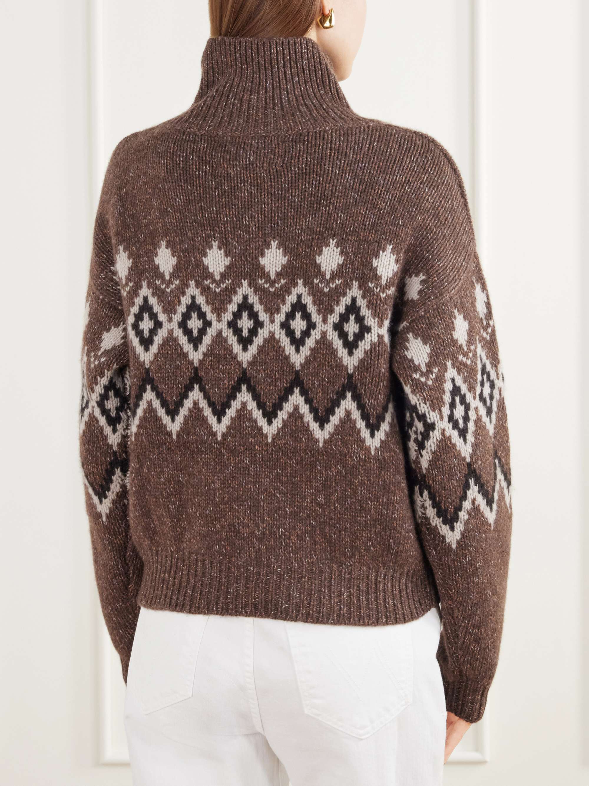 LISA YANG Gudrun Fair Isle cashmere turtleneck sweater | NET-A-PORTER