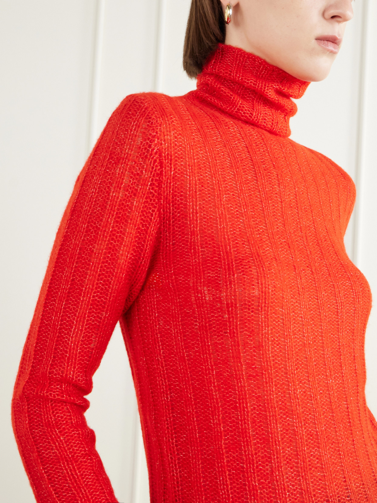 Emiliana Ribbed Cashmere And Silk-Blend Turtleneck Sweater