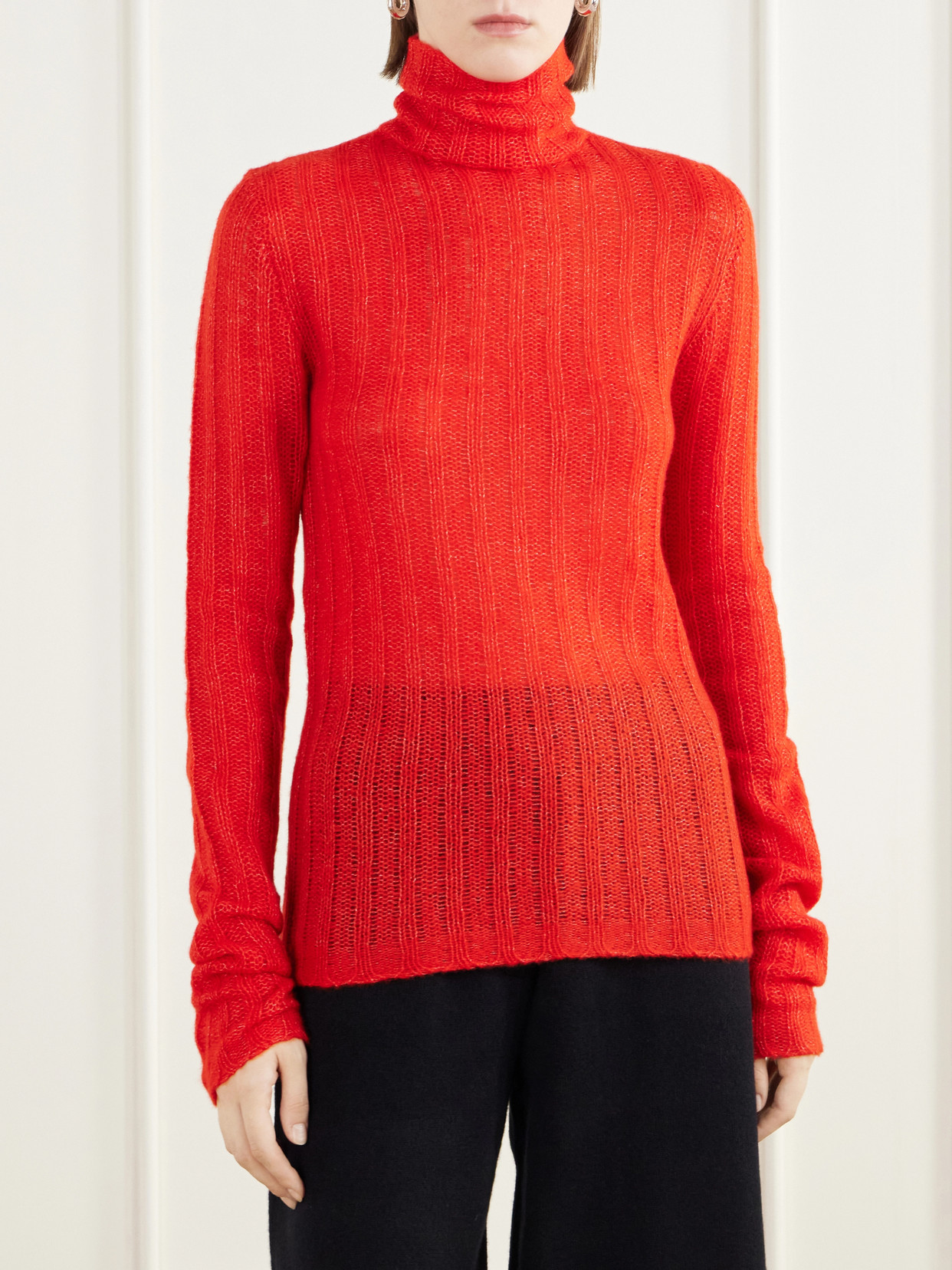 Emiliana Ribbed Cashmere And Silk-Blend Turtleneck Sweater