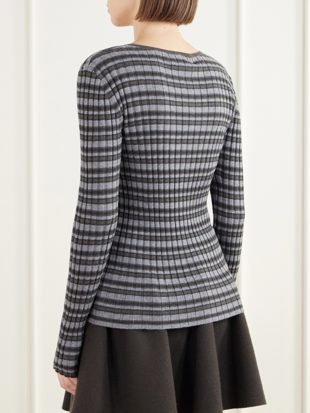 Tarika Striped Ribbed Cotton And Cashmere-Blend Sweater